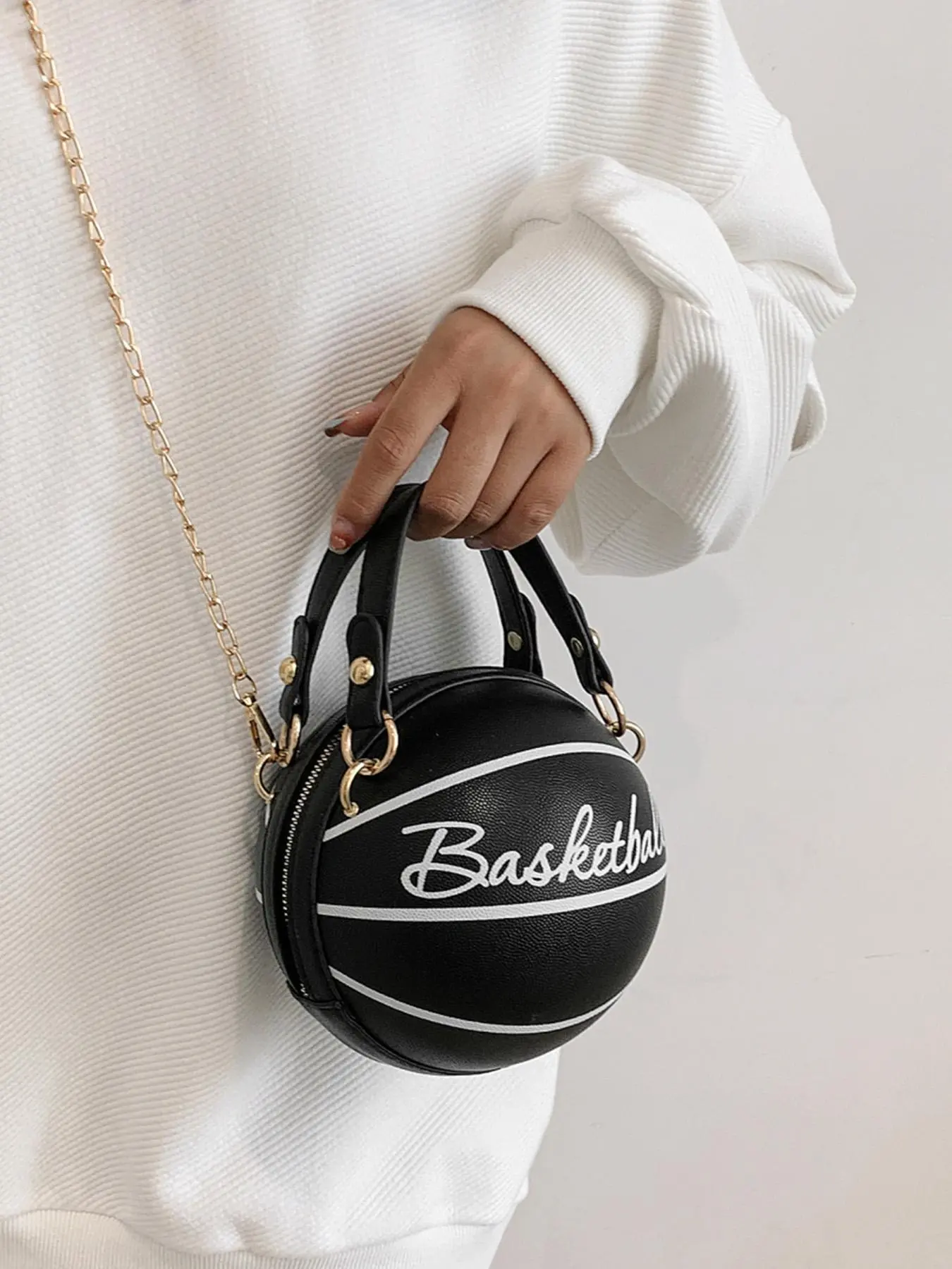 Fashionable Basketball Design Handbag, Trendy Personalized Handbag, Stylish Novelty Handbag for Women for Daily Commuting, Shopping, Campus, Handbag Lightweight, Casual Trendy Handbag, Casual Trendy Purses, Casual Everyday Bag