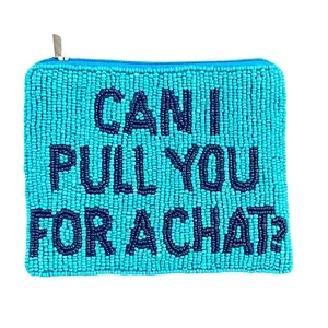 Can I Pull You for a Chat Beaded Coin Purse
