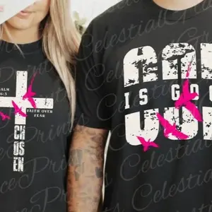 DTF front and back transfers God is Good when you order 7 DTF Transfers in our shop you get 1 Free