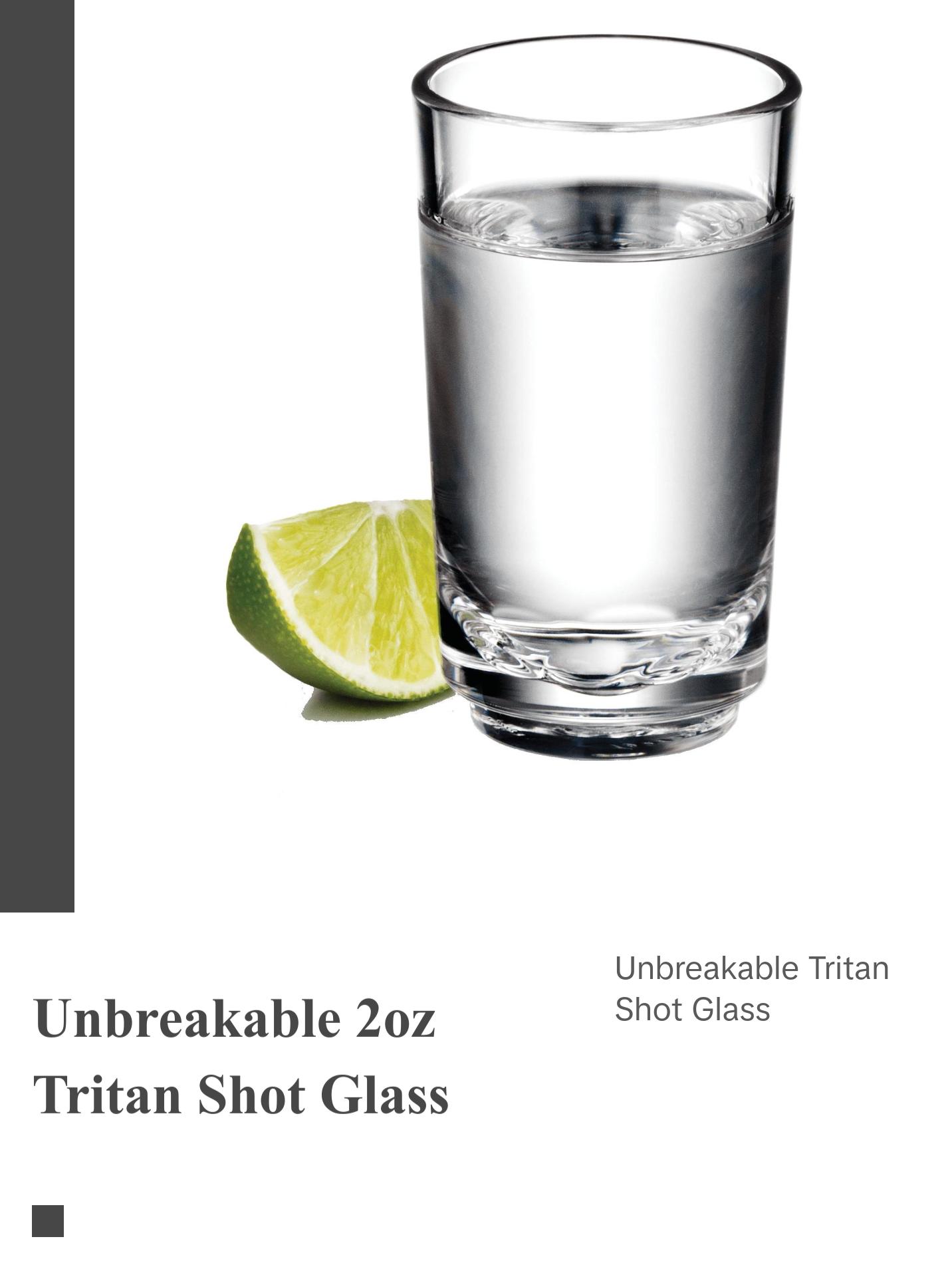 2oz Elite Shot "Glass" Unbreakable Tritan Plastic Drinkware