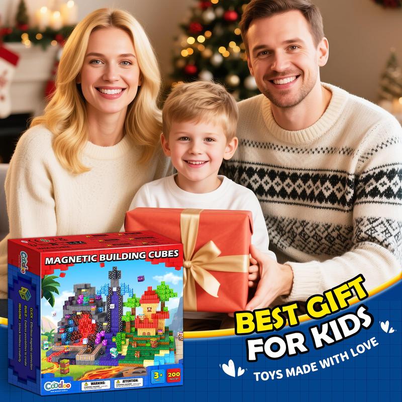 200PCS Magnetic Blocks with Drawstring Bag STEM Educational Sensory Toys Mine Magnet World Birthday Couple Christmas Gifts200PCS Magnetic Blocks with Drawstring Bag STEM Educational Sensory Toys Mine Magnet World Birthday Couple Gifts