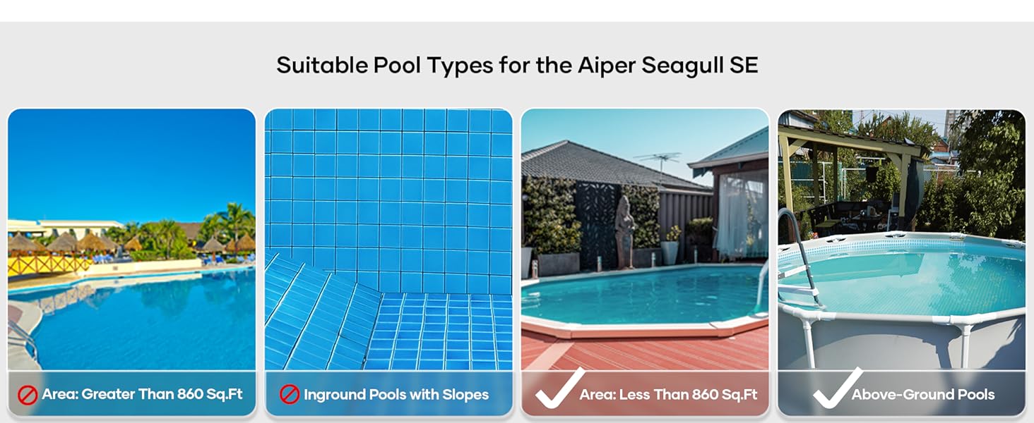 Scuba SE, AIPER Cordless Automatic Pool Vacuum Cleaner, with Auto- Parking, Lightweight, Ideal for Above Ground Flat Pool up to 860 sq.ft #dealsforyoudays
