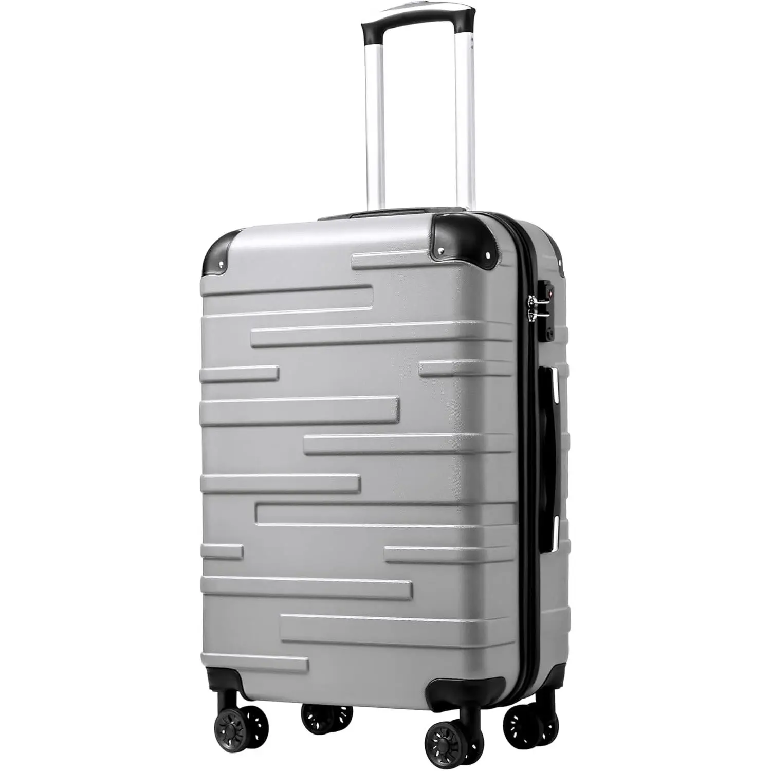 Coolife 28" Large Checked Luggage, Expandable ABS Hardside Suitcase with 15% Extra Packing Space, 360° Silent Spinner Wheels, TSA Lock & YKK Zippers, Travel Luggage for Long Trips & Family Vacations