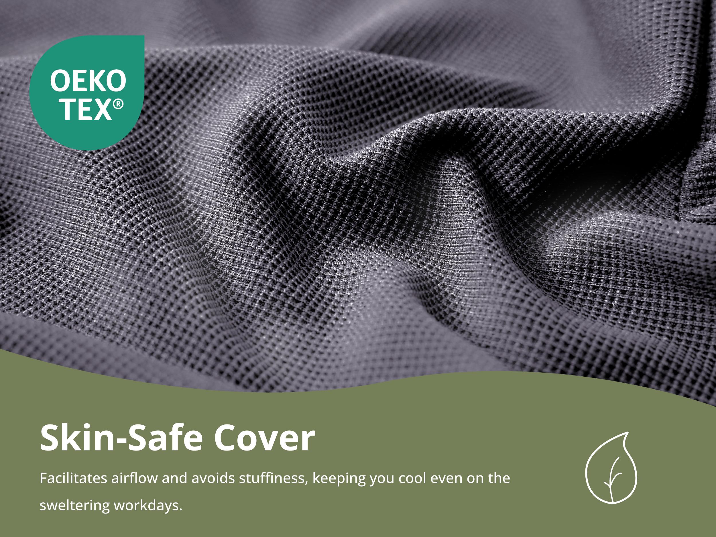 Non-Slip Memory Foam Seat Cushion with Back Support – Ergonomic, Skin-Friendly, Breathable Mesh, Washable Cover, for Office, Car, Home & Outdoor Use