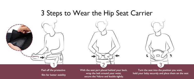 Momcozy Hip Seat Baby Carrier, Adjustable Ergonomic Carrier with Various Pockets for Newborns & Toddlers up to 45lbs Portable Mother Mom Gift Convenient Travel Gifts wild  bird back baby baby carriers Ergonomic Baby Carrier with Hip Seat