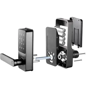 VEVOR Smart Lock, 5-in-1 Smart Door Knob, Fingerprint Deadbolt with App Control, Bluetooth Smart Lock, Keyless Entry Door Lock with Handle, Biometric Door Lock, Keypad Digital Door Lock for Front Door
