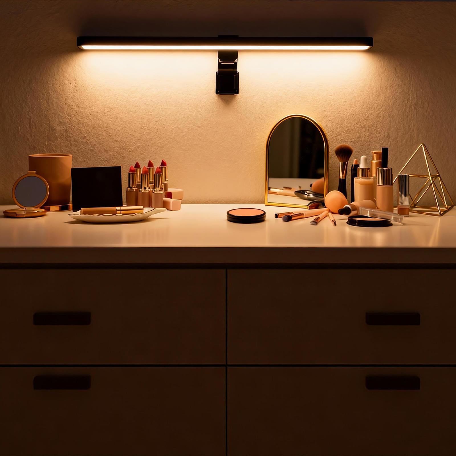 Modern Bathroom Vanity Mirror LED Light 11.8 Inches USB-Powered Adjustable 3-Color Temperature LED Bathroom Vanity Light with Simple Base for Mounting Above the Mirror Ideal for Bathroom Mirrors Minimalist lights for bedroom lamp