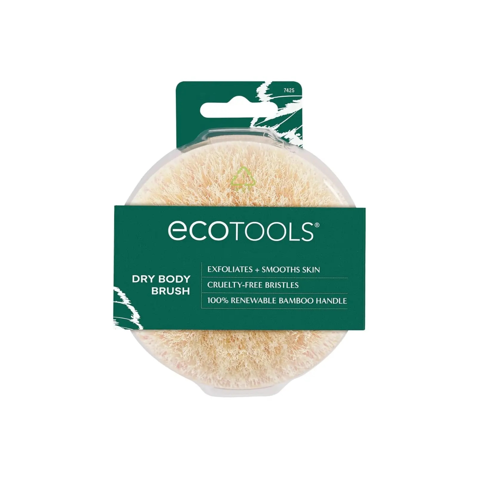 Dry Body Brush for Exfoliating Skin – Natural Vegan Bristles, Dead Skin Remover, Cellulite Massage Brush, Improves Circulation, Eco-Friendly Body Scrubber for Smooth Glowing Skin