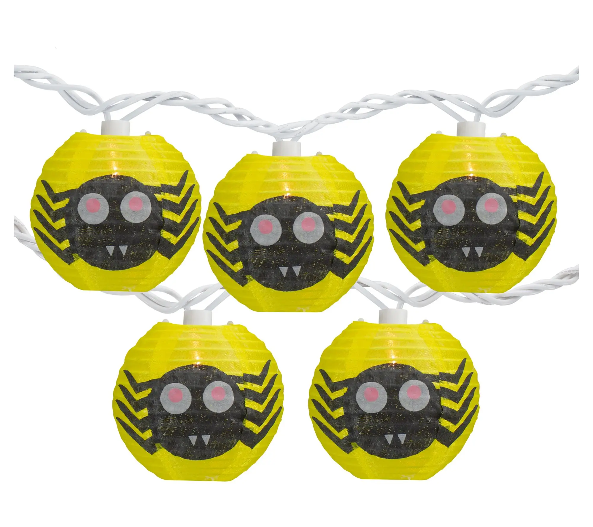 Northlight 10ct Spider Paper Lantern Halloween Lights 8.5ft