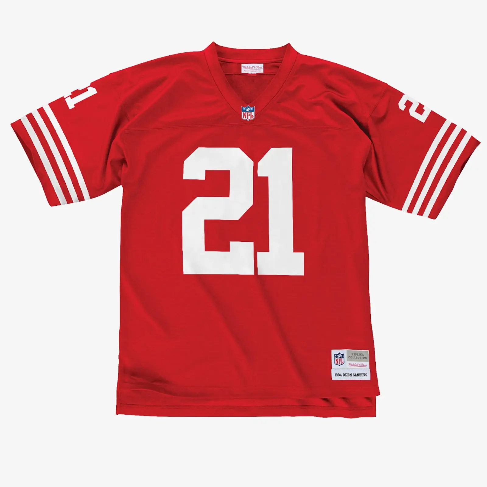 Deion Sanders San Francisco 49ers 1994 Legacy Jersey - Mitchell & Ness NFL Throwback, 90s Retro Football Jersey