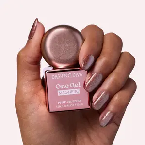 Dashing Diva One Gel Magnetic Reverb – 1-Step LED Gel Nail Polish, Long-Lasting High-Shine Soak-Off Gel, 10ml (.33 fl oz)