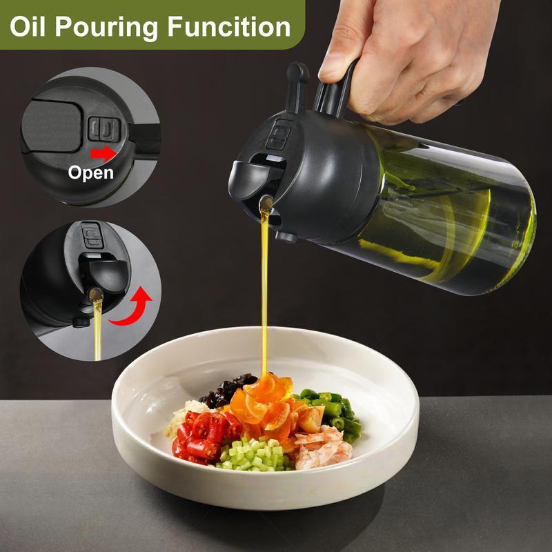 2-in-1 Glass Oil Sprayer & Dispenser Bottle, Ideal for Olive Oil Cooking, Air Fryers, and Salad Dressing – Kitchen Gadget & Air Fryer Accessory 2-in-1 Glass Oil Sprayer & Dispenser Bottle, Ideal for Olive Oil Cooking, Air Fryers, and Salad Dressing – Kitchen Gadget & Air Fryer Accessory