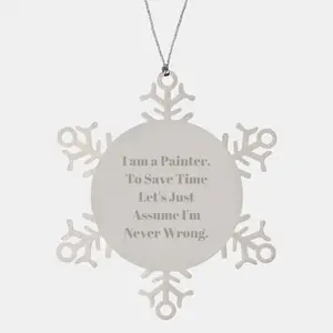 Snowflake Ornaments for Painters - Funny Gift for Painter Friends - Christmas Unique Gifts from Family to Painter - Snowflake Decorations