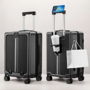 【MY】PC Frame Hardside Carry-On | Suitcase checked luggage with 360° Spinner Wheels Smooth Spinner Wheels, High Capacity Luggage for Travel, Business and Back to School MY6605SK