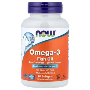 NOW Foods Omega-3 Fish Oil, 90 Softgels