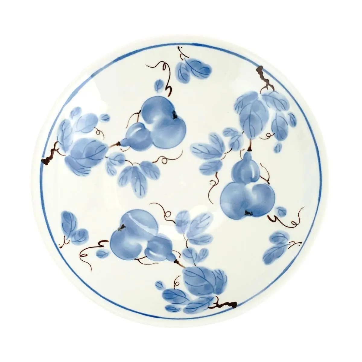 Golden Lion 7.5 Inch Japanese Style Round Plate - Auspicious Fortune Ceramic Dish for Home & Kitchen, 19x19x4.2cm