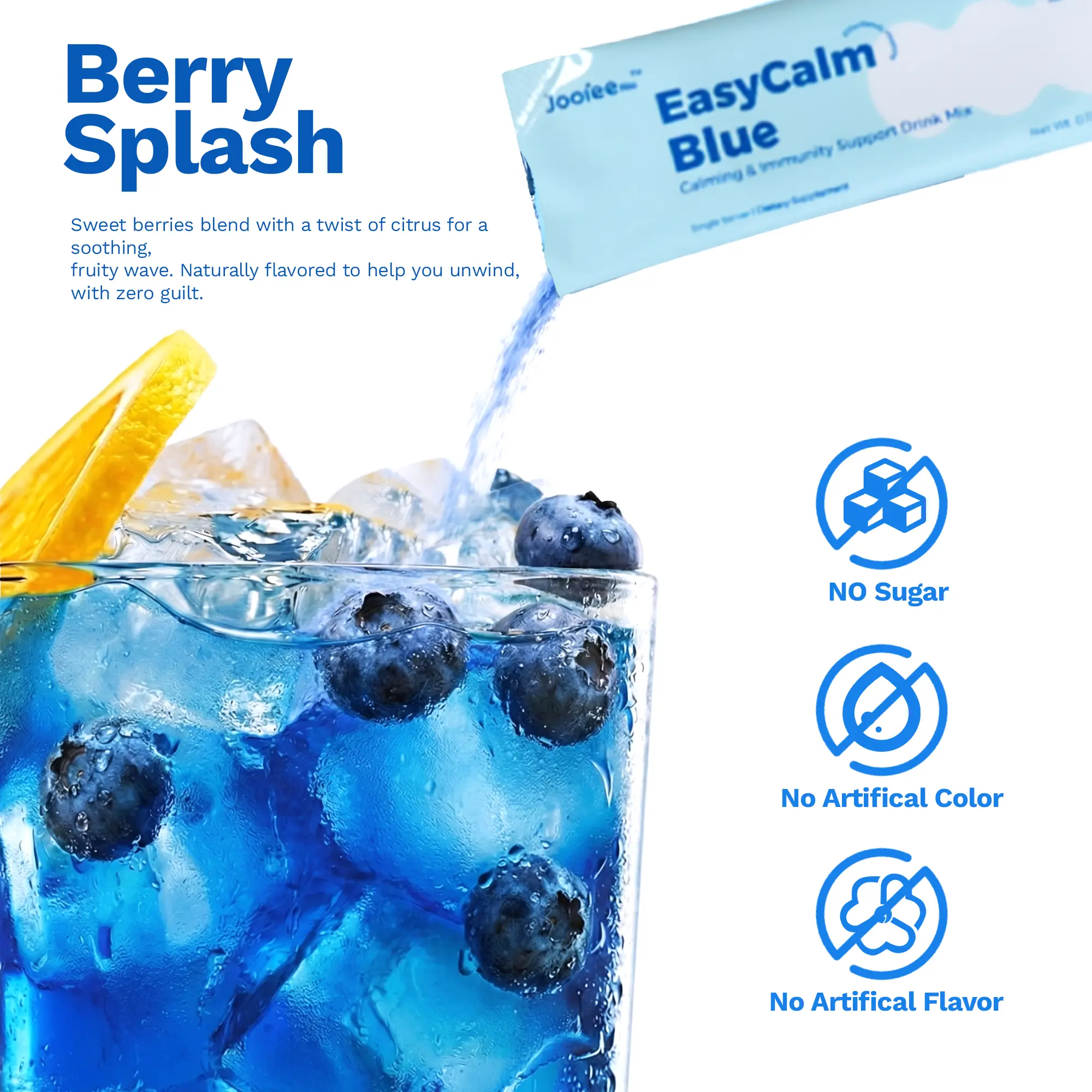 Jooiee Nu Easy Calm Blue (2-Pack)- Calming Drink Mix with