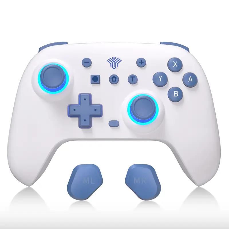 YUYIU ZephyrX Switch Controller for Switch,Switch Pro Controller for Switch/OLED/Lite/PC with LED Light/3-level TURBO Adjustable,4-Speed Dual Vibration,Gyro Axis Motion custom Controller Console Smartphone controller Game Stick Gaming Stuff
