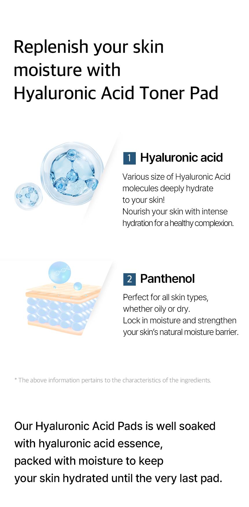 [mixsoon Official Shop] Hyaluronic Acid Toner Pad 6.08 fl.oz / 180ml / 80 Sheets -  Deep Hydration Toner Pads, Korean Skincare for Glass Skin