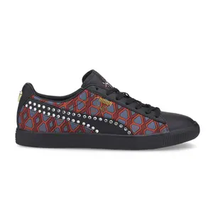 PUMA Mens Clyde X Dapper Dan Geometric Lace Up Sneakers Shoes Casual - Black