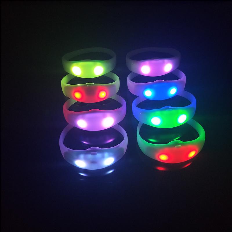 20/50/100Pcs Colorful LED Glow Bracelets Sound Activated LED Bracelets, Light Up Bracelet Music Control 6 Color Changeable,Party Favors for Concerts,Party,Wedding,Birthday,Carnival,Valentine's Day