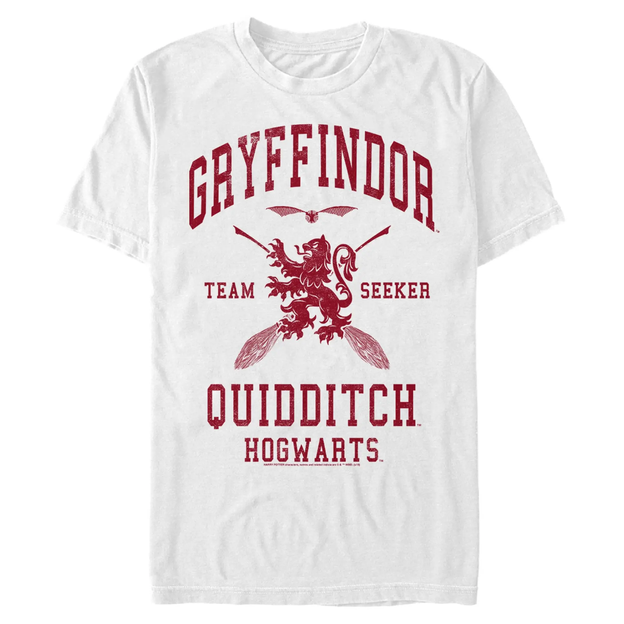 Mens Harry Potter Gryffindor Quidditch Team Seeker T Shirt