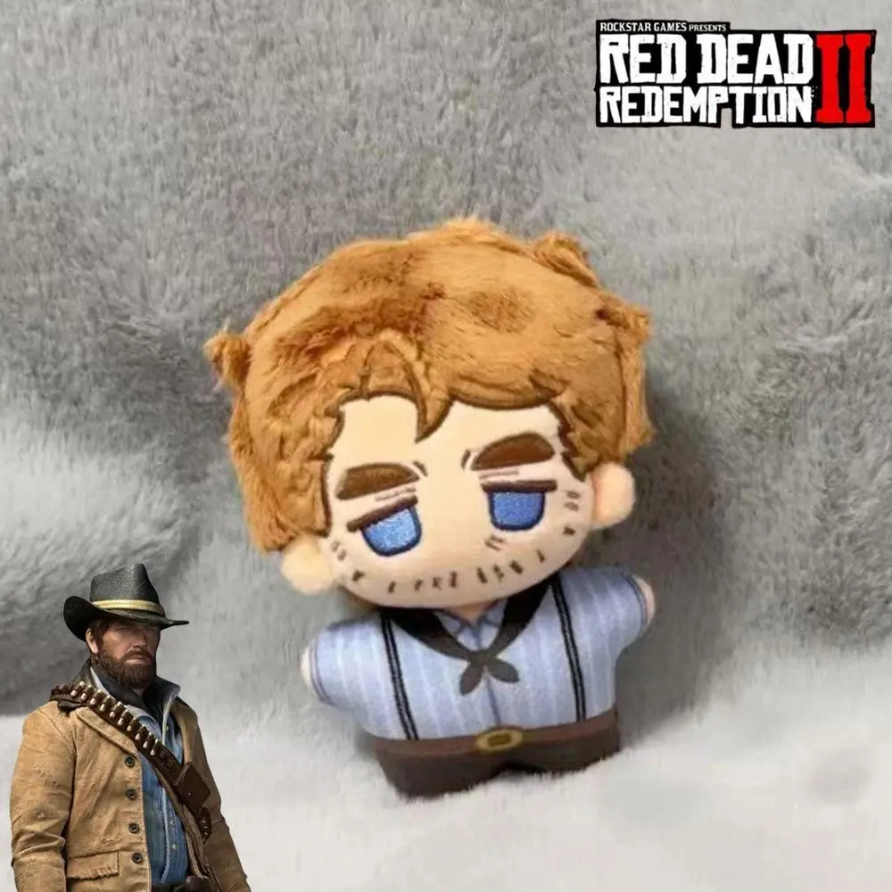 Red Dead Redemption 2 Arthur Morgan 100% New 10cm 1 Pcs Cotton Doll Keychain, Plush Stuffed Backpack Decoration, Halloween Prop, As Photo