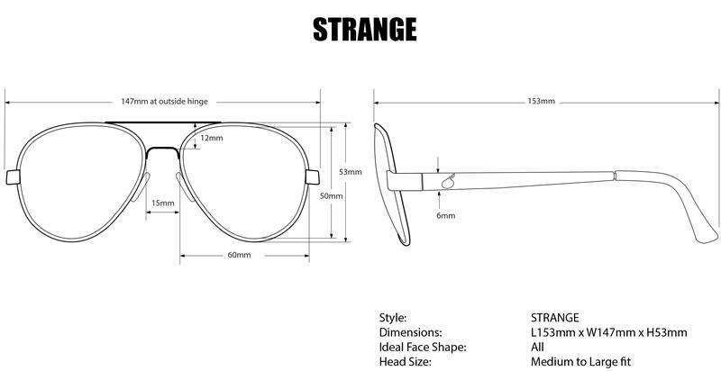 BOMBER STRANGE BOMB Unisex Classic Aviator Sunglasses