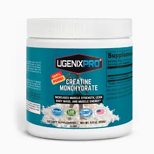 UgenixPRO® Creatine Monohydrate 5000mg 50 Servings 250g | Support Muscles Mass | Improves Cellular Energy and Cognitive Function