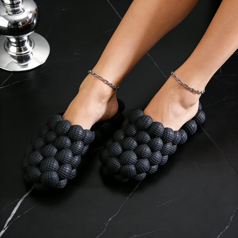 Lumubby Unisex Bubble Slide Summer "Poop Feeling" Grape Slippers Trendy EVA Anti Slip Home Massage Foot Soles for Bathing in the Shower Unisex Orange 3D Bubble Look Cloud like Comfort Footwear Women Shoe Soft