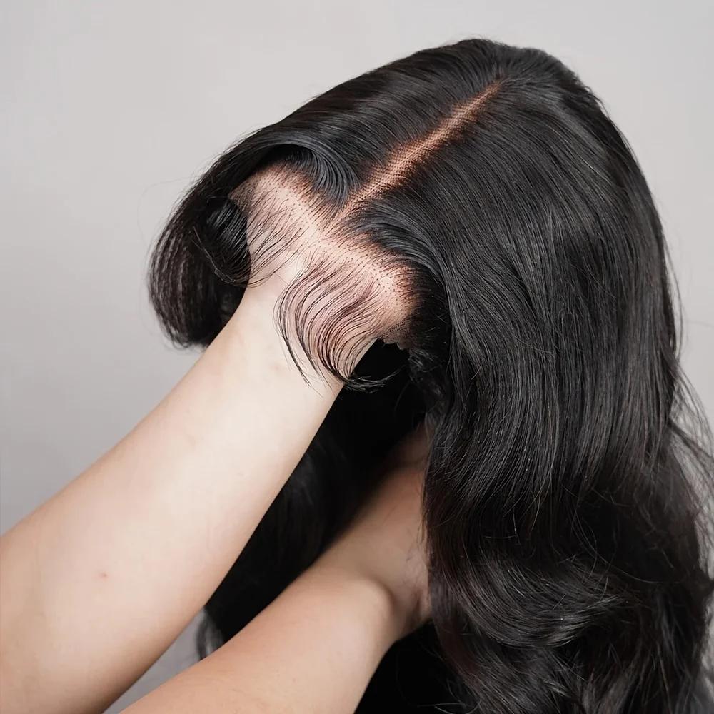 Body Wave Human Hair Wig Pre Cut Pre  Plucked Lace Closure Wig 6X4 Glueless Human Hair Wigs For Black Women 5X5 Transparent Lace Body Wave Wig Natural Hairline