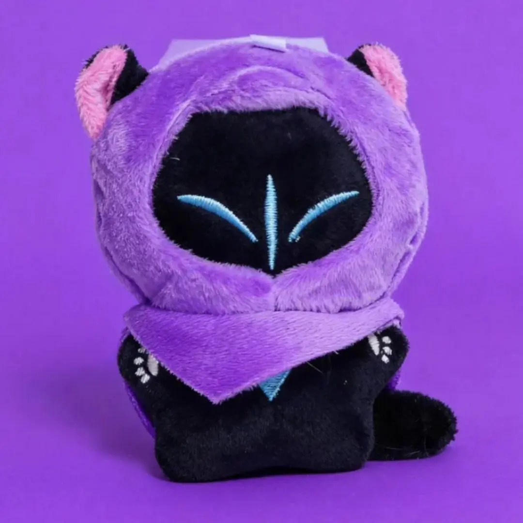 VALORANT Omen Cat Game Peripherals Plushie - Cute Soft Stuffed Animal Doll for Fans Over 3 Years Old, Perfect Birthday Gift & House Decoration Home Supply Figurine, Over Three Year Old