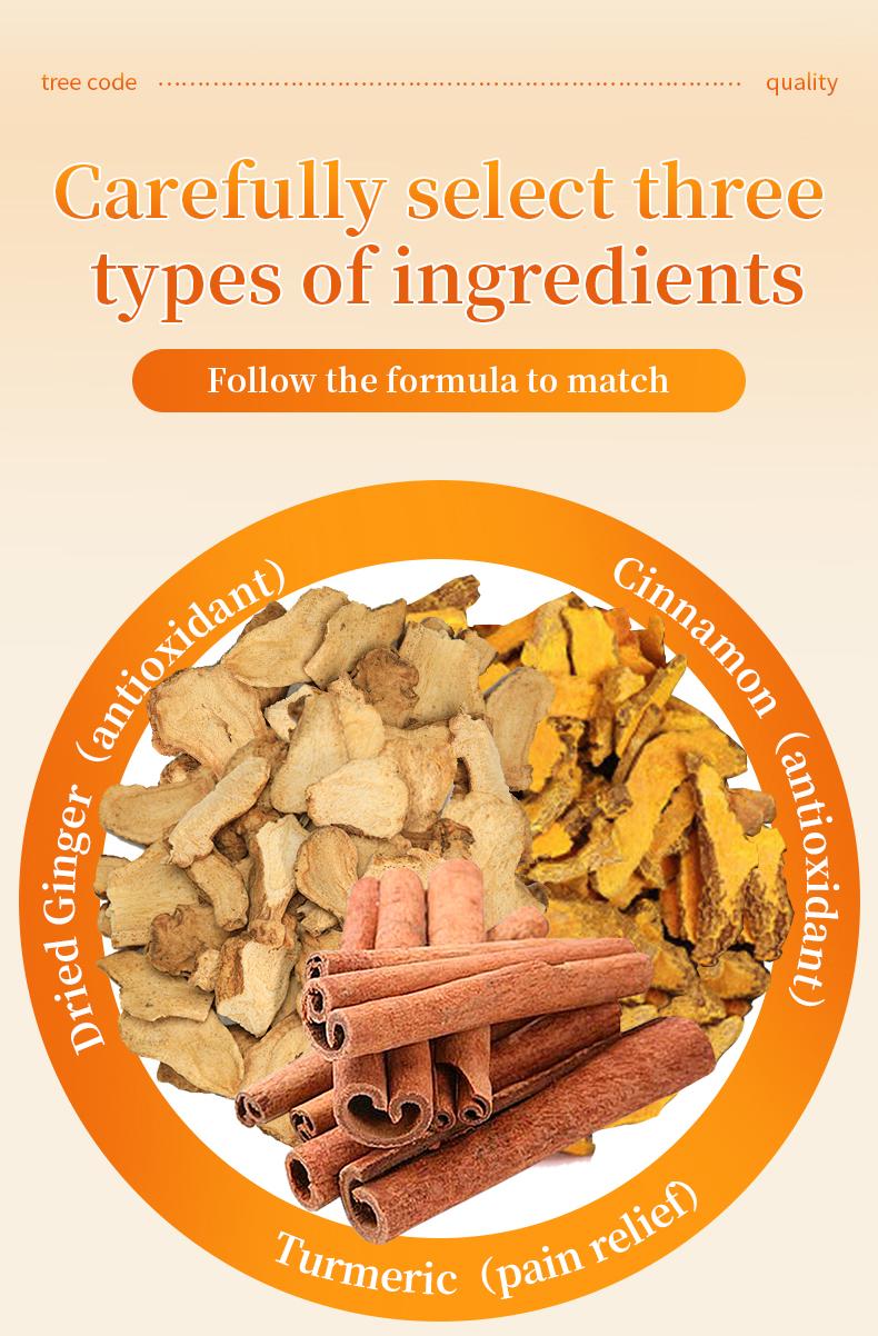 Treecode Twin Ginger Cinnamon Tea: Turmeric, Ginger, Cinnamon. 100% pure natural powder,Wellness Tea. dairy-free, no added sugar. Vegan formula, gluten-free, keto-friendly, caffeine-free. New Year Value Bundle