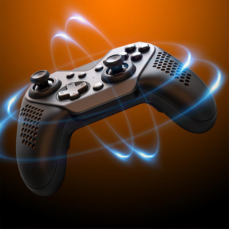 NYXI Flexi Wireless PC Controller, 1000Hz Polling Rate Hall Effect Joystick, Interchangeable D-pad&Left Joystick, 4 Mppable Buttons, 800mAh, Adjustable Turbo/Vibration for PC/Switch 2/iOS/Android