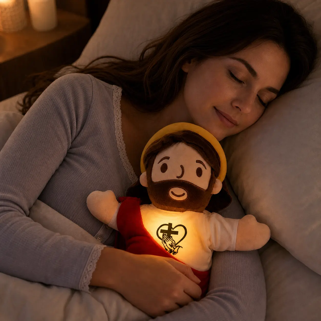 15 Inch Breathing Jesus Doll - Cute Stuffies, Soft Plush, Emotional Support Love Doll, Stuffed Animal Gifts, Soft Cuddly Gift for Precious Moment Birthdays, Christmas