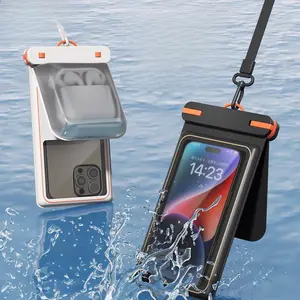 YUKE Double Space Waterproof Phone Pouch (2-Pack) - IPX8 Phone Case Dry Bag for Beach, Kayak, Cruise Travel Essentials - Compatible with iPhone 17/16/15/14 Pro Max Galaxy S25/S24 Ultra (up to 7.2")