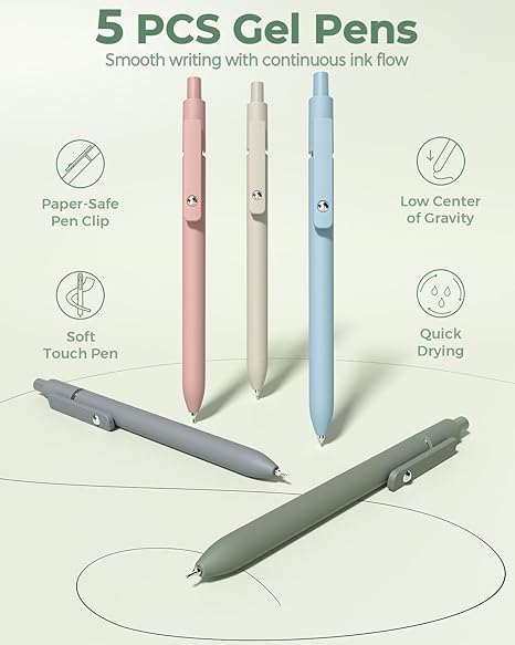 Four Candies 56 PCS Aesthetic School Supplies with Large Pencil Case, 6 Colored Ballpoint Pens, 12 Pastel Highlighters, 5 Black Ink Gel Pens, 9 Mechanical Pencils 0.5-2.0mm Student Essentials, school supplies art work,girly office supplies