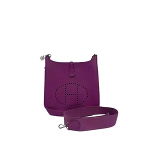 Pre-owned HERMÈS france Crossbody Bags H1 Hermes medium sized purple Evelyn crossbody bag 50244