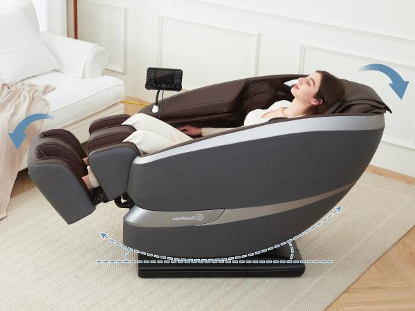 Real Relax 2024 massage chair FS01 full body zero gravity dual-core S-track deep massage built-in Bluetooth comfortable heating massage recliner Neck Massager Back Massager Arm Massaging Device Roller Massager