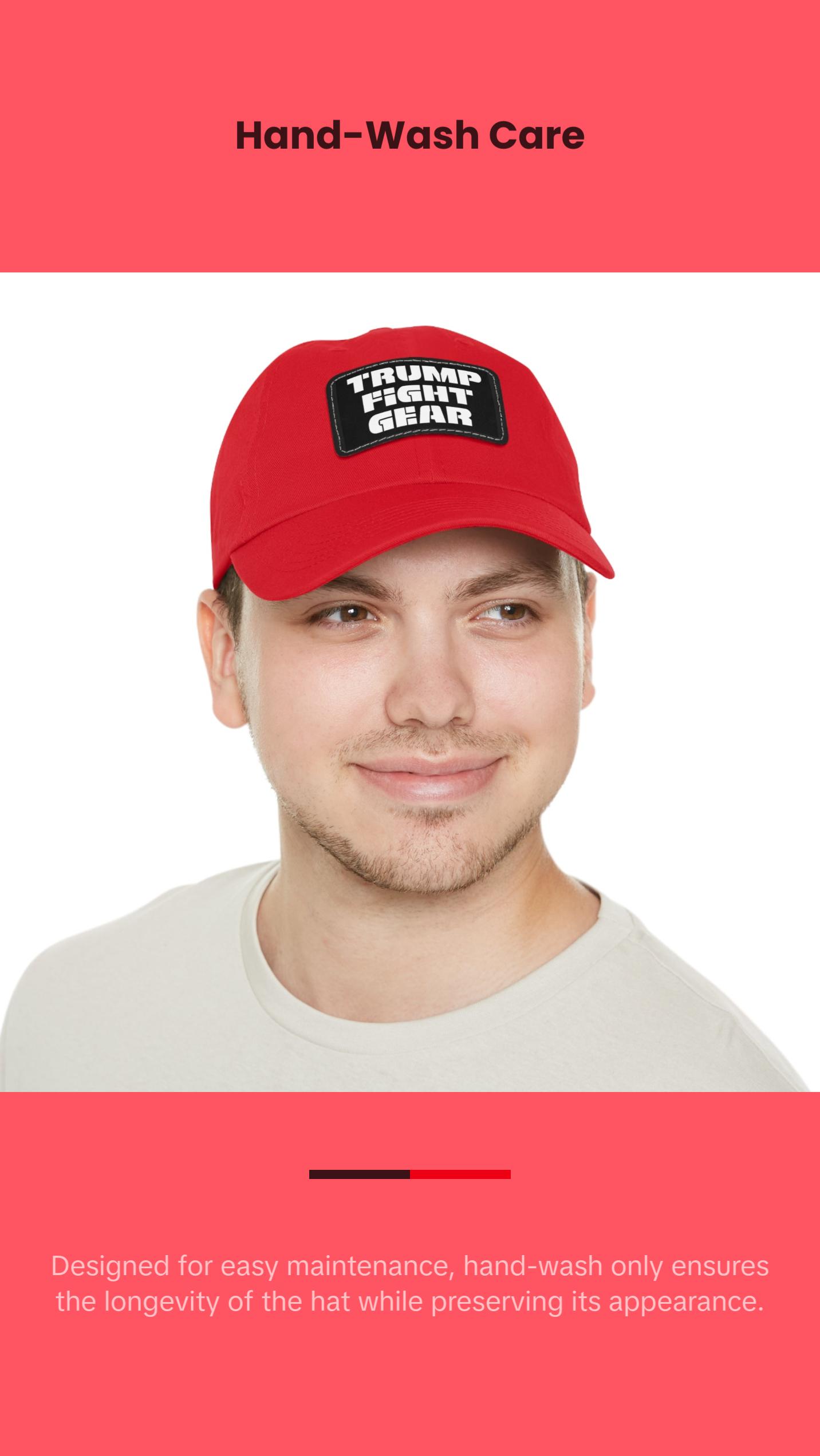 TRUMP FIGHT GEAR Dad Hat with Leather Patch #2