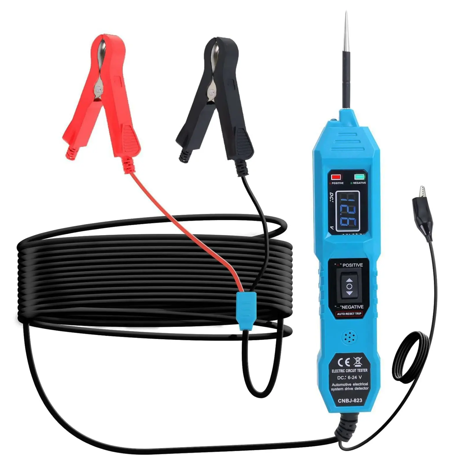 Canvcle Power Circuit Probe Diagnostic Tool, 3.5-36V DC Car Voltage Tester with LCD Display, Built-in Flashlight, Continuity Short Circuit Finder, Overload Protection for Cars, Trucks