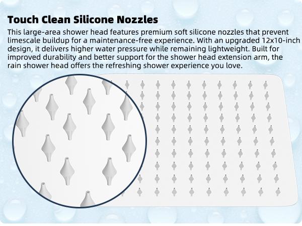 Hibbent All Metal 12'' Rainfall Shower Head, Dual Shower Head Combo, High Pressure Handheld Shower Wand, 16'' Adjustable Arc-shaped Shower Extension Arm, 71'' Hose, Showerhead Holder, Chrome