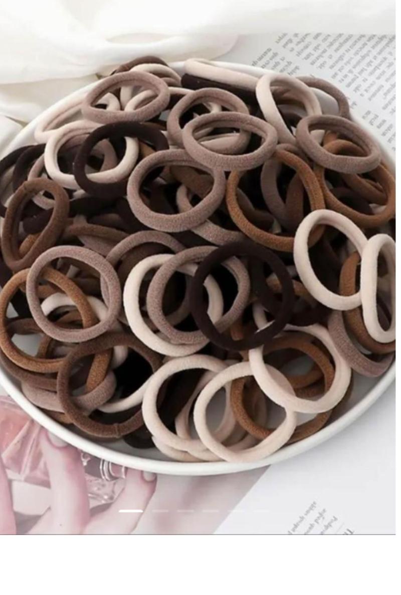 20PC Simple Style Plain Color Hair Tie Set, Casual Versatile Hair Accessories for Women & Girls, Minimalist Headwear Suitable for Thick Hair