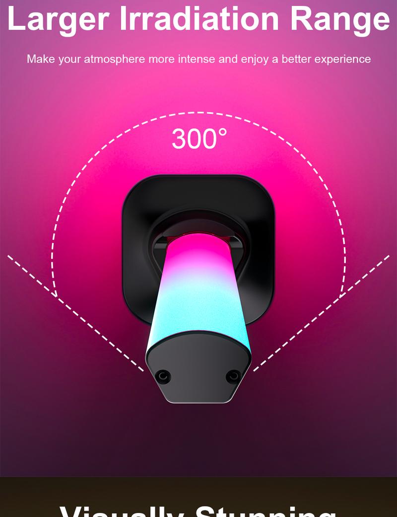 Valentine's Day RGB Smart LED Bar Light, App & Remote Control Ambient Desktop Lamp, USB Powered Music Sync Mood Lighting for Gaming Setup, Bedroom & Romantic Desk Decor Valentine's Day RGB Smart LED Bar Light, App & Remote Control Ambient Desktop Lamp, USB Powered Music Sync Mood Lighting for Gaming Setup, Bedroom & Romantic Desk Decor