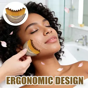 Massager for Facial Lymphatic Contour Face Brush for Jawline & Chin Sculpting Dry Brushing Massage