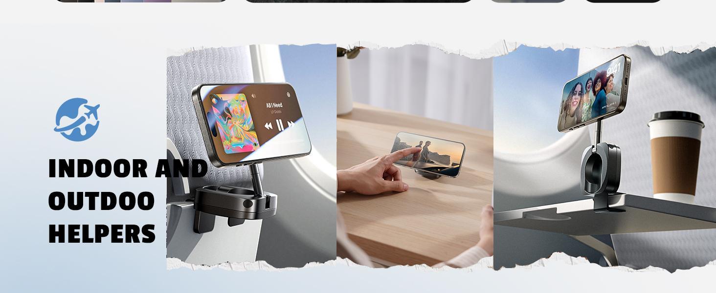 LISEN Magnetic Travel Phone Holder for MagSafe iPhones | Foldable Clip Stand for Cruises & Vacations Gifts for Women LISEN Magnetic Travel Phone Holder for MagSafe iPhones | Foldable Clip Stand for Cruises & Vacations Gifts for Women