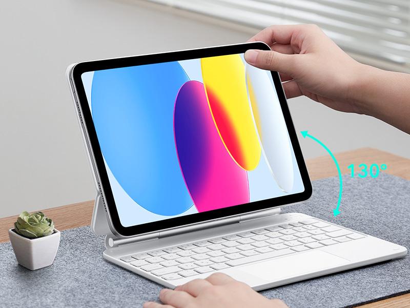 ESR iPad Air 11/13 inch Keyboard with Magnetic Cover,iPad A16/10th Gen Keyboard,Easy-Set Floating Cantilever Stand,Precision Multi-Touch Trackpad, Backlit Keys,Adjustable Viewing Angle