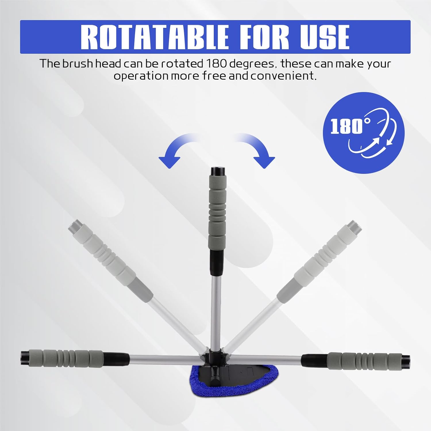 10pcs Car Glass Cleaning Tool Kit - Extendable Handle  with Reusable Microfiber Pads & Spray Bottle for Windshield & Interior