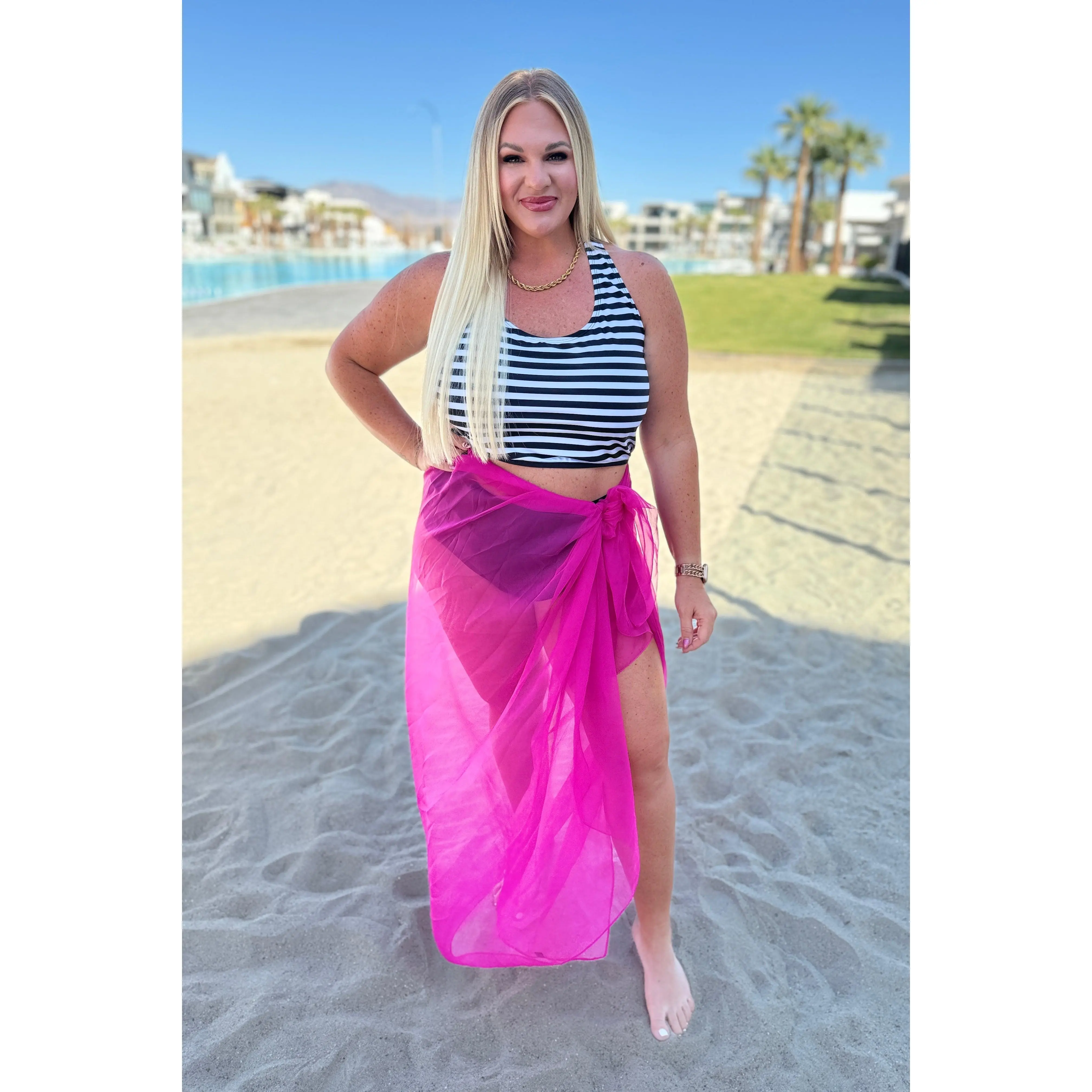 Wrapped In Summer Versatile Swim Cover in Pink