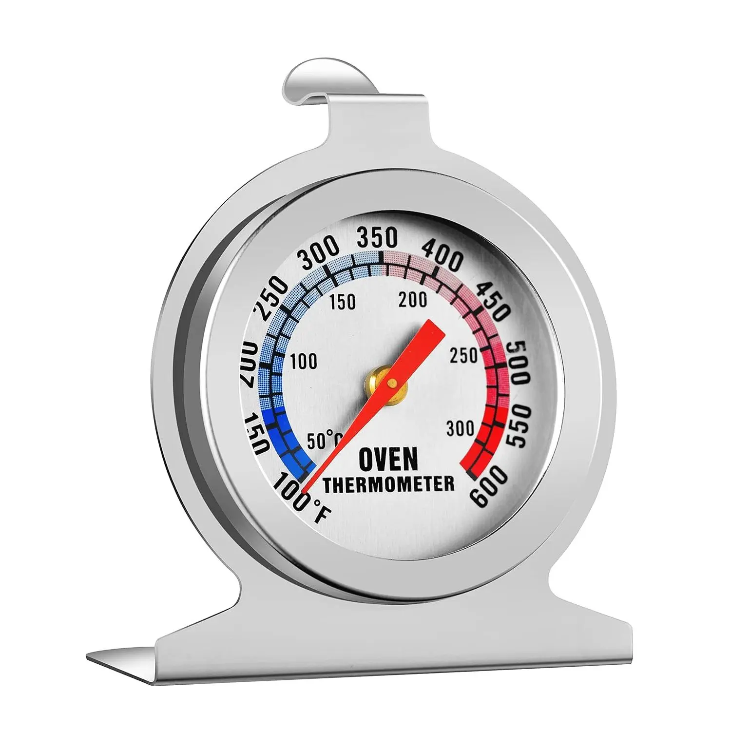 Koimsec Thermometer 50-300 for Ovens, Barbecue Grills, and Smokers℃°No.C/100-600°Fast Reading Accuracy Stainless Steel Material Electric/Gas Oven Thermometer Analog Thermometer for Kitchen Cooking Baking